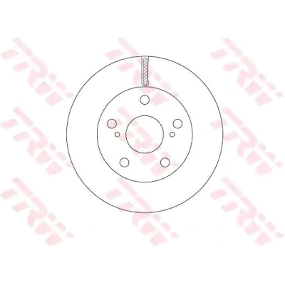 Billede af TRW DF6782S Bremseskiver 257 28 5 114,3 ventileret lakeret TOYOTA: HILUX 3 Pick up