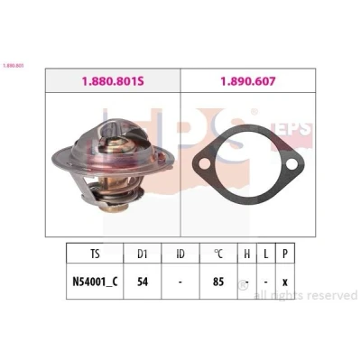 Billede af EPS 1.880.801 Termostat 85 54 Made in Italy OE Equivalent med pakning HYUNDAI: Getz, i10 I, i30 I Hatchback, KIA: Picanto cee‘d Stationcar
