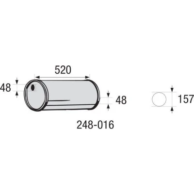 Billede af BOSAL 248 016 Midterste, lyddæmper, universal