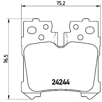 Billede af BREMBO P 83 076 Bremseklodser Forberedt til slidindikator uden tilbehør LEXUS: LS IV