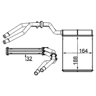 Billede af MAHLE ORIGINAL AH 257 000S Varmeveksler