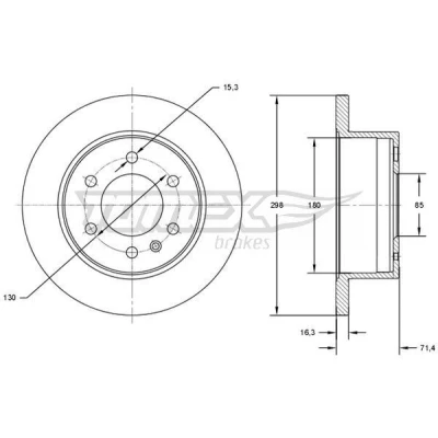 Billede af Bremseskive TOMEX Brakes TX 71 60