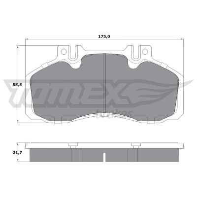 Billede af TOMEX brakes TX 12 88 Bremseklodser Forberedt til slidindikator MERCEDES BENZ: Vario Van / Stationcar