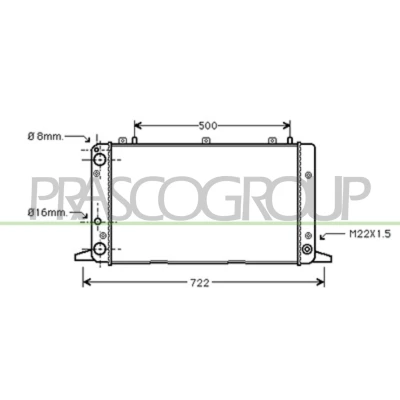 Billede af PRASCO AD013R015 Radiator Aluminium 590mm 317mm 32mm AUDI: Coupe B3, Cabriolet B4, 80 B4 Sedan