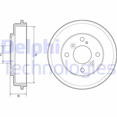 Billede af Bremsetromle DELPHI BF525