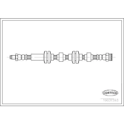 Billede af CORTECO 19031593 Bremseslange foraksel 550 ALFA ROMEO: 166