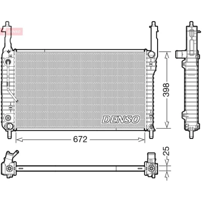 Billede af DENSO DRM20123 Radiator 672 418 25