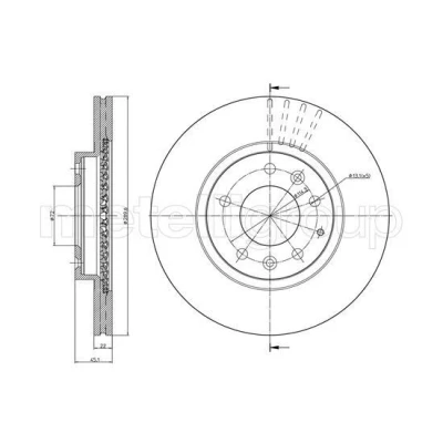 Billede af METELLI Bremseskive NISSAN: MICRA 3, MAZDA: MX 5 3 290,0mm 22,0mm ventileret 23 0961C N12Y3325X,N12Y3325XA,NF4Y3325X Bremseskiver, Skivebremser