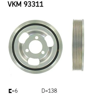 Billede af SKF VKM 93311 Remskive Krumtapaksel 138 6 BMW: 3 Sedan, CITROËN: C4 Grand Picasso 2, DS3 Hatchback, II PEUGEOT: 308 SW 508 I
