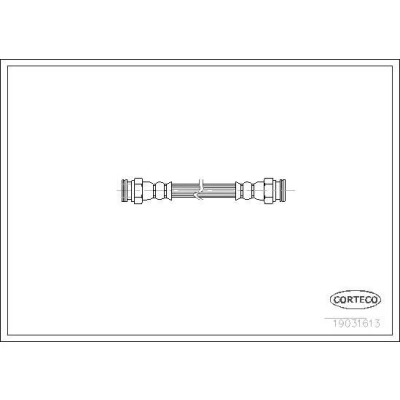 Billede af CORTECO 19031613 Bremseslange bagaksel 165 FIAT: Panda II Hatchback, 500 Hatchback