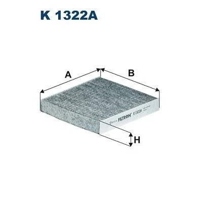 Billede af FILTRON K 1322A Kabinefilter Aktivkulfilter 196 187 30 FIAT: 500 Hatchback, C Cabriolet, Panda III ABARTH: / 595 695 Hatchback