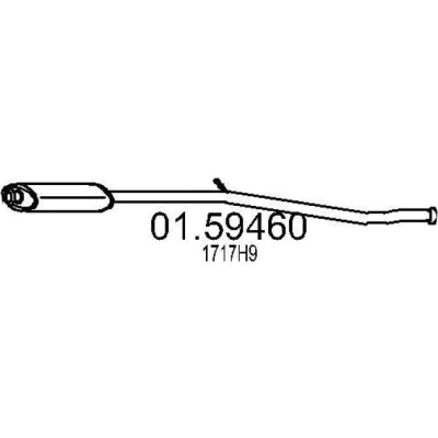 Billede af MTS 01.59460 Midterste Lyddæmper 1835 PEUGEOT: 206 Hatchback