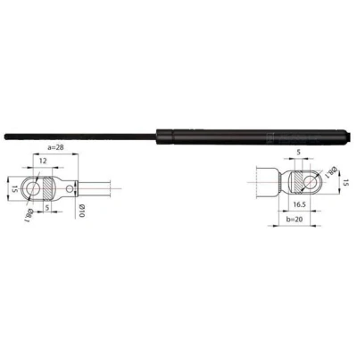 Billede af METZGER 2110354 Gasfjeder Motorhjelm 225 SAAB: 9000 Hatchback