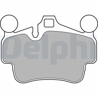 Billede af DELPHI LP2236 Bremseklodser Forberedt til slidindikator med anti knirke plade uden tilbehør PORSCHE: 911 Coupe, Cayman, Cabriolet