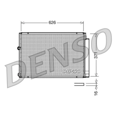 Billede af DENSO DCN50018 Kondensator med tørrer 626x371x16 R 134a 626