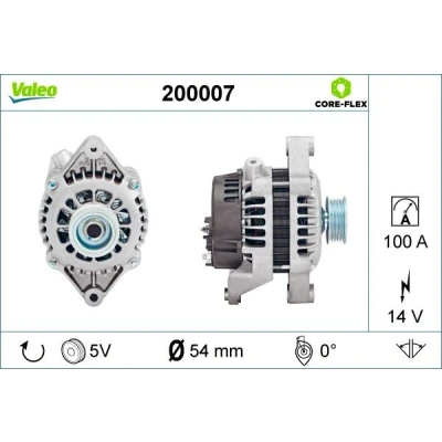 Billede af VALEO 200007 Generator 14V 100A OPEL: Vectra C Caravan, Sedan, Astra G CC