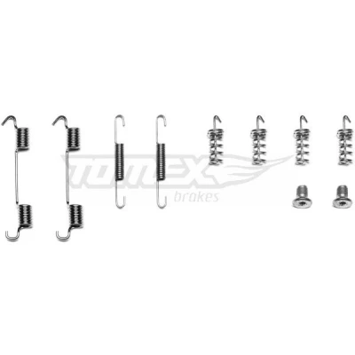 Billede af TOMEX brakes TX 42 08 Tilbehørssæt, bremsebakker bagaksel MERCEDES BENZ: C klasse Sedan, T modell