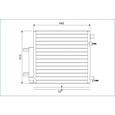 Billede af VALEO 822578 Kondensator med tørrer Aluminium 412 CHEVROLET: Spark