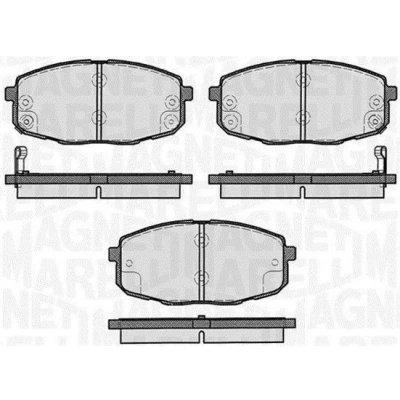 Billede af MAGNETI MARELLI 363916060281 Bremseklodser med akustisk advarsel for slid KIA: cee‘d II Sportswagon, I Stationcar, Hatchback