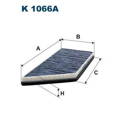 Billede af FILTRON K 1066A Kabinefilter Aktivkulfilter 346, 240 168 31 PEUGEOT: 206 Hatchback, 206+ SW