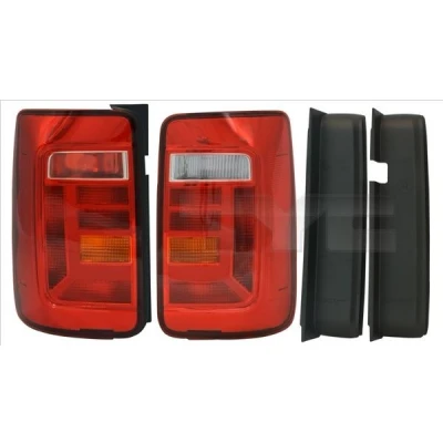 Billede af TYC 11 12973 01 2 Baglygter højre Rød uden lampeholder VOLKSWAGEN: CADDY 4 Kasten