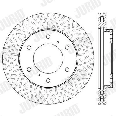 Billede af JURID 562572JC Bremseskiver 290 26 6 139,7 ventileret coatet uden skruer MITSUBISHI: Pajero 4, Pinin, Sport 1 SUV