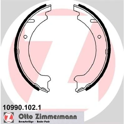 Billede af ZIMMERMANN 10990.102.1 Håndbremseklodser Billede svarer til leveringsomfang VOLVO: V70 I, S70, 850 Stationcar