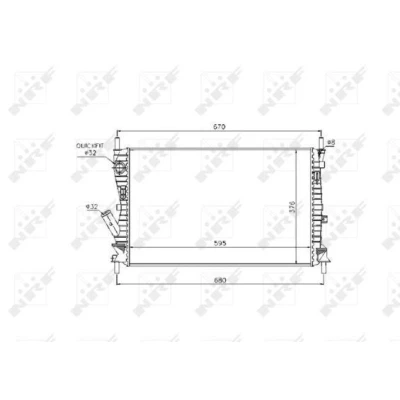 Billede af NRF 53743 Radiator Aluminium 590 366 26 Loddet køleripper FORD: FIESTA 5