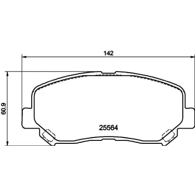 Billede af HELLA 8DB 355 021 981 Bremseklodser med akustisk advarsel for slid tilbehør JEEP: Cherokee V