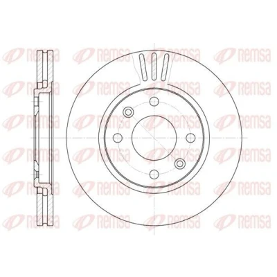 Billede af REMSA 6449.10 Bremseskiver foraksel 260, 260 24 4 ventileret PEUGEOT: 406 Sedan, Coupe, Stationcar