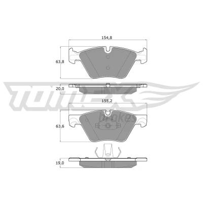 Billede af TOMEX brakes TX 17 33 Bremseklodser foraksel Forberedt til slidindikator BMW: 5 Touring, Sedan