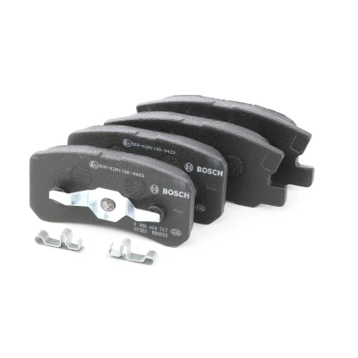 Billede af BOSCH 0 986 424 717 Bremseklodser Low Metallic med akustisk advarsel for slid stempelklips, monteringsvejledning MITSUBISHI: ASX SUV, Grandis