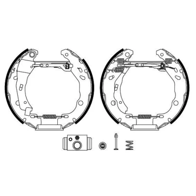 Billede af TEXTAR 84083200 Bremsebakker 203,2 39 med hjulbremsecylinder, indstillingsenhed RENAULT: CLIO 4, 2, IV Grandtour, DACIA: LOGAN MCV 2