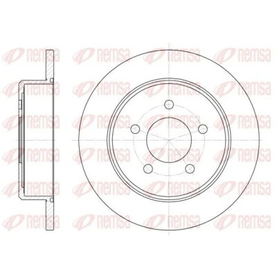 Billede af REMSA 6746.00 Bremseskiver bagaksel 290, 290 12,5 5 fuldstændigt CHRYSLER: Voyager 4, / Grand 3, JEEP: Cherokee III, WRANGLER 2