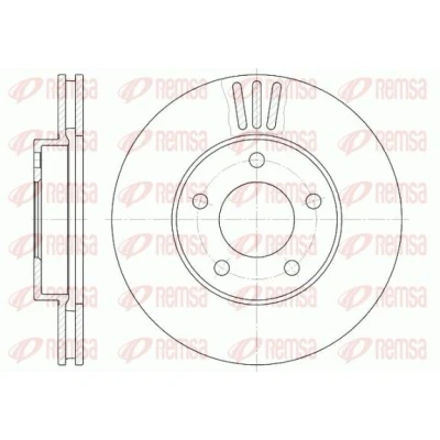 Billede af REMSA 61020.10 Bremseskiver foraksel 278, 278 24 5 ventileret FORD: Maverick SUV