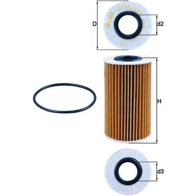 Billede af MAHLE ORIGINAL OX 554D1 Oliefilter Filterindsats LEXUS: IS 2, TOYOTA: Land Cruiser 200