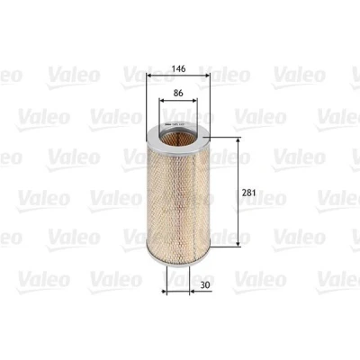 Billede af VALEO 585680 Luftfilter 281 146, 146 Filterindsats TOYOTA: Hiace 4 Kasten, Bus, HILUX 6 Pick up