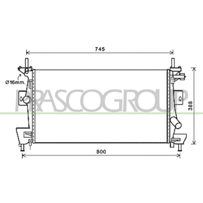 Billede af PRASCO FD428R002 Radiator Aluminium 672mm 348mm 16mm Loddet køleripper