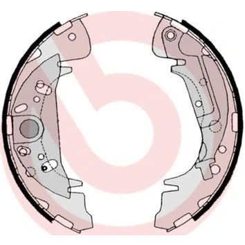 Billede af BREMBO S 11 504 Bremsebakker 254 57 med håndbremsegreb