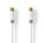 Billede af F Quick Cables han Guldplateret 75 Ohm Dobbelt afskærmet 5.00 m Runde PVC Hvid Window Box
