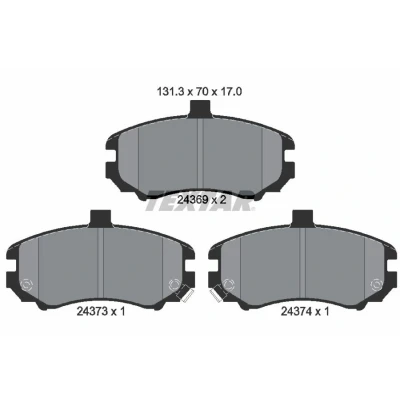 Billede af TEXTAR 2436901 Bremseklodser med akustisk advarsel for slid HYUNDAI: Elantra III Hatchback