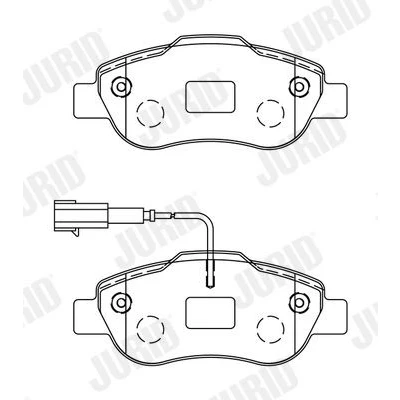 Billede af JURID 573266J Bremseklodser Inkl. slidadvarselskontakt med tilbehør FIAT: 500 Hatchback, Panda II C Cabriolet, FORD: KA Hatchback