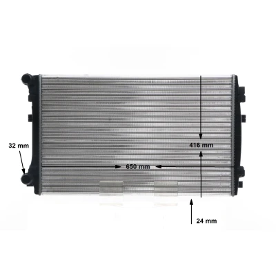 Billede af MAHLE ORIGINAL CR 2054 001S Radiator 650 416 24 Mekanisk fuget køleripper VOLKSWAGEN: Golf 7, Touran II, Tiguan AUDI: A3 Sportback, Cabriolet