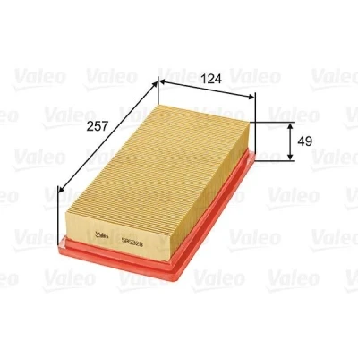 Billede af VALEO 585328 Luftfilter 48 126 262 Filterindsats LANCIA: Dedra Sedan, FIAT: Tipo Hatchback