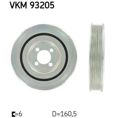 Billede af SKF VKM 93205 Remskive Krumtapaksel 160 6 FIAT: Grande Punto Hatchback, Evo Hatchback
