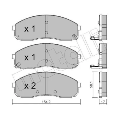 Billede af Bremseklodser METELLI 22 0631 0