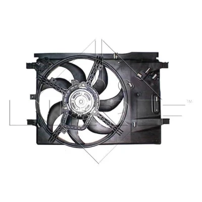 Billede af NRF 47236 Køleventilator 390 12 260 med kølerventilatorramme (karm), uden belastningsmodstand OPEL: Corsa D Hatchback, FIAT: Grande Punto Hatchback