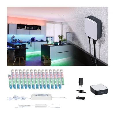 Billede af Paulmann Smart Bundle MaxLED 500 IP44 RGBW ZigBee 5m Gateway