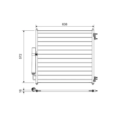 Billede af VALEO 814053 Kondensator med tørrer Aluminium 572