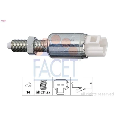 Billede af FACET 7.1259 Kontakt, koblingsbetjening (fartpilot) Made in Italy OE Equivalent